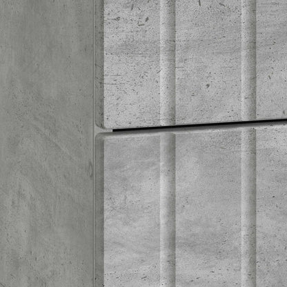 Armadio da Notte 2 pcs Grigio Cemento 43 x 34,5 x 49,5 cm | homemem39