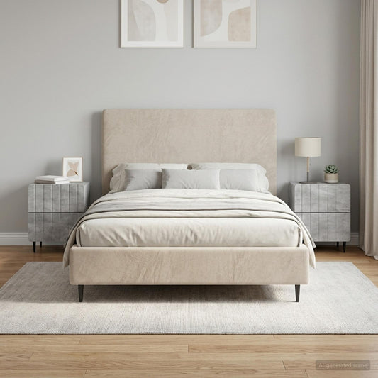 Armadio da Notte 2 pz Grigio Cemento 43 x 34,5 x 49,5 cm