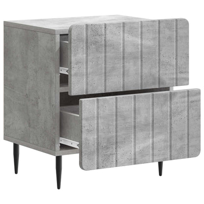 Armadio da Notte 2 pcs Grigio Cemento 43 x 34,5 x 49,5 cm
