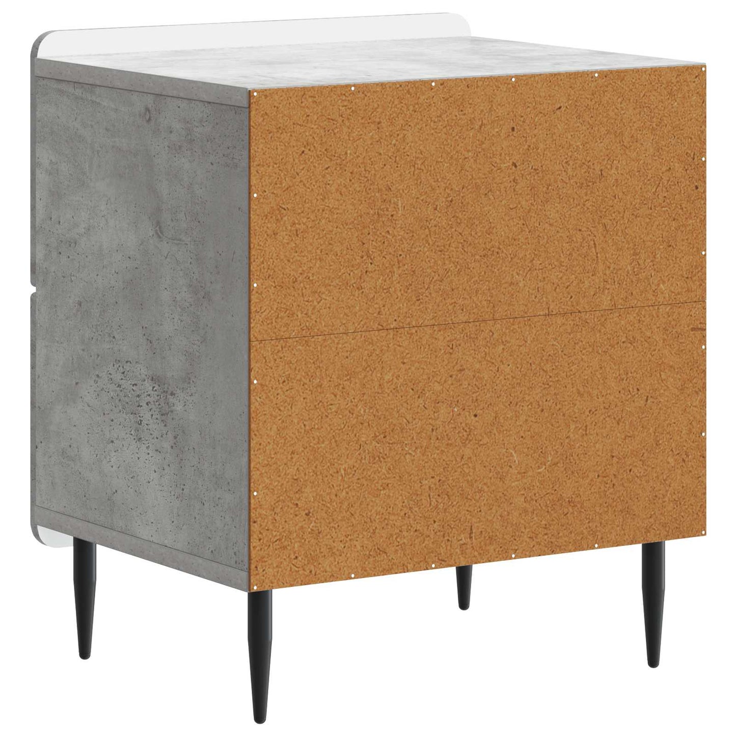 Armadio da Notte 2 pcs Grigio Cemento 43 x 34,5 x 49,5 cm