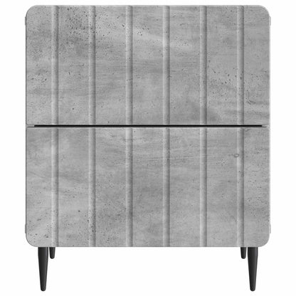 Armadio da Notte 2 pcs Grigio Cemento 43 x 34,5 x 49,5 cm