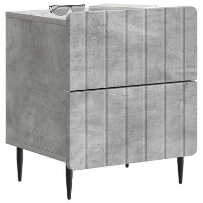 Armadio da Notte 2 pcs Grigio Cemento 43 x 34,5 x 49,5 cm
