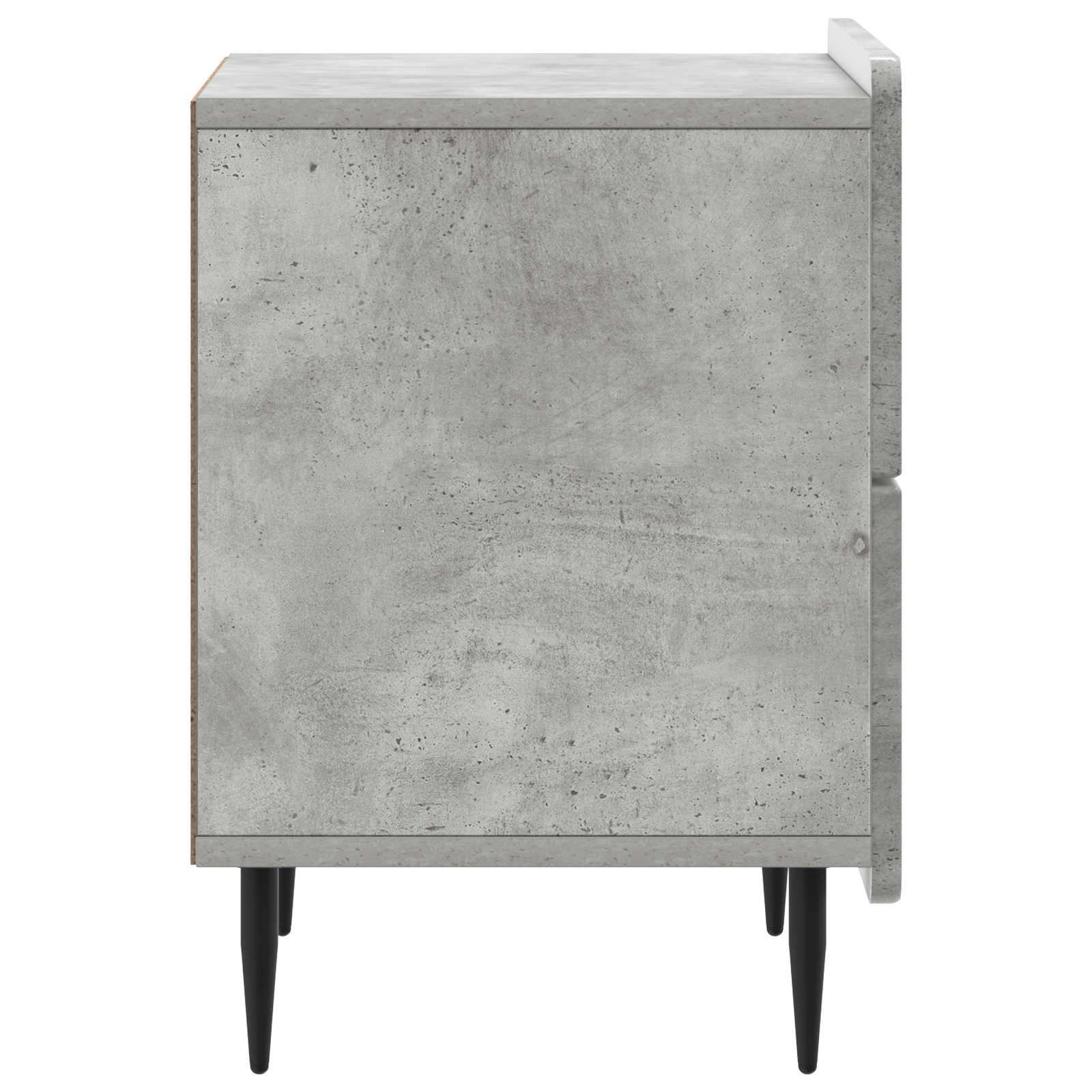 Armadio da Notte 2 pcs Grigio Cemento 43 x 34,5 x 49,5 cm | homemem39