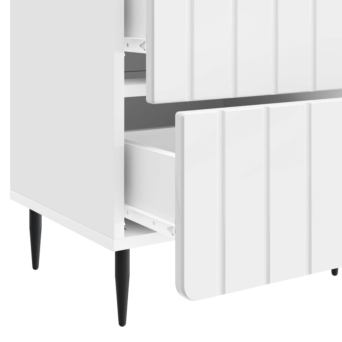 Armadio da Notte 2 pcs Bianco Lucido 43 x 34,5 x 49,5 cm | homemem39