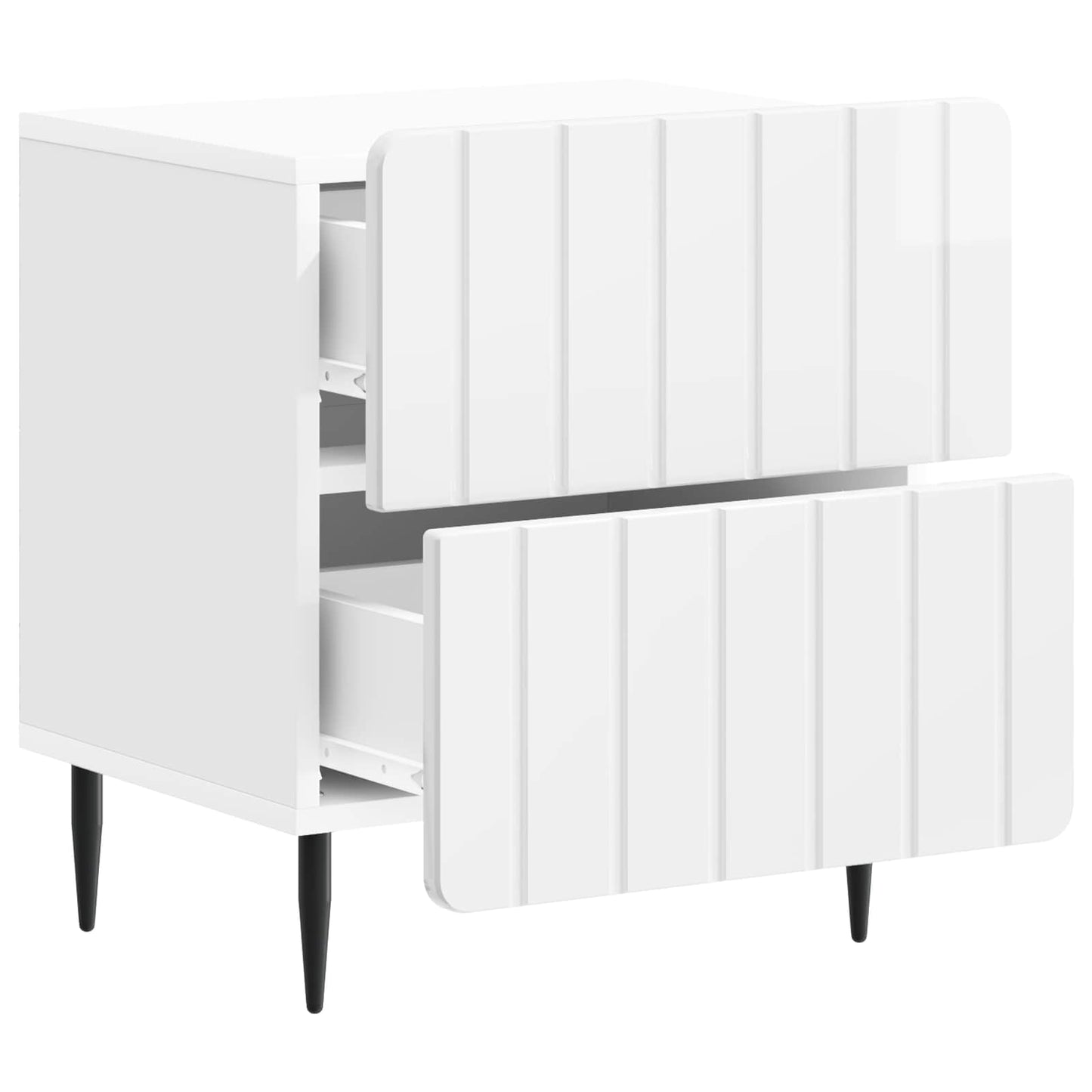 Armadio da Notte 2 pcs Bianco Lucido 43 x 34,5 x 49,5 cm | homemem39