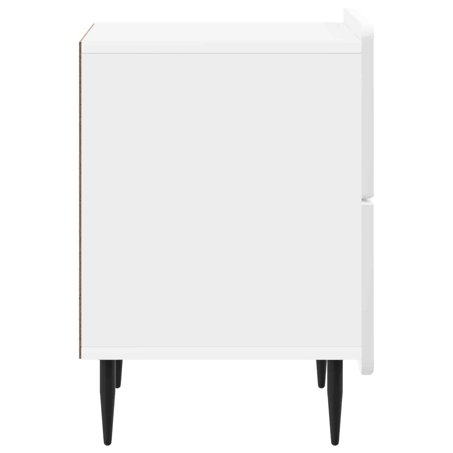 Armadio da Notte 2 pcs Bianco Lucido 43 x 34,5 x 49,5 cm | homemem39