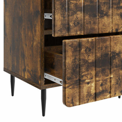 Armadio da Notte con cassetto Rovere Fumo 43 x 34,5 x 49,5 cm | homemem39