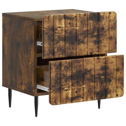 Armadio da Notte con cassetto Rovere Fumo 43 x 34,5 x 49,5 cm