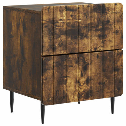 Armadio da Notte 2 pcs Rovere Fumo 43 x 34,5 x 49,5 cm | homemem39