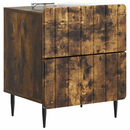 Armadio da Notte 2 pcs Rovere Fumo 43 x 34,5 x 49,5 cm | homemem39