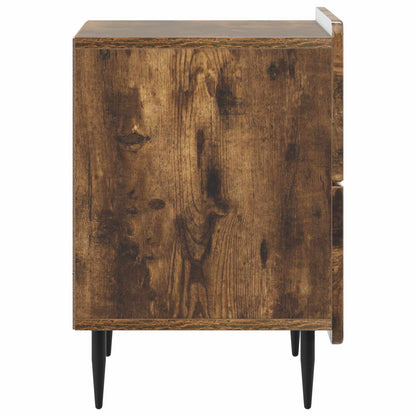 Armadio da Notte 2 pcs Rovere Fumo 43 x 34,5 x 49,5 cm