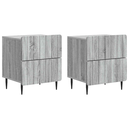 Armadio da Notte 2 pcs Grigio Sonoma 43 x 34,5 x 49,5 cm