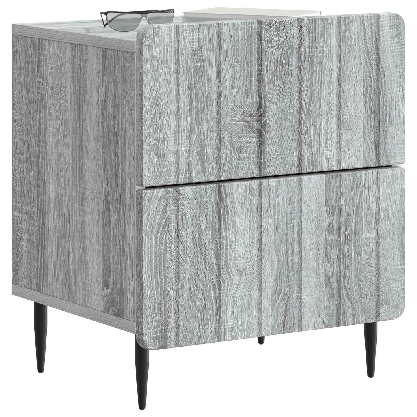 Armadio da Notte 2 pcs Grigio Sonoma 43 x 34,5 x 49,5 cm