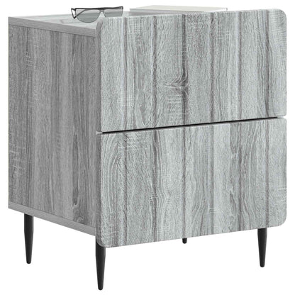 Armadio da Notte 2 pcs Grigio Sonoma 43 x 34,5 x 49,5 cm