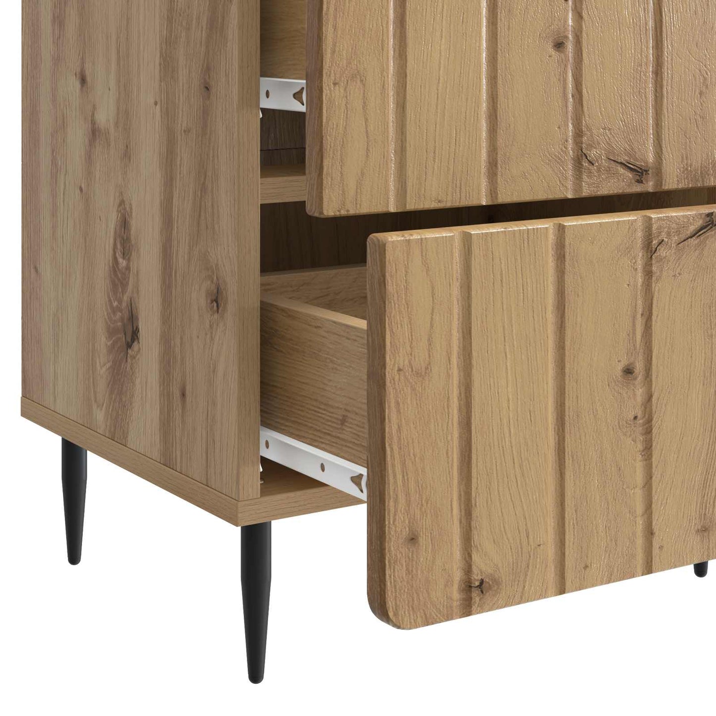Armadio da Notte 2 pcs Rovere Artigianale 43 x 34,5 x 49,5 cm | homemem39
