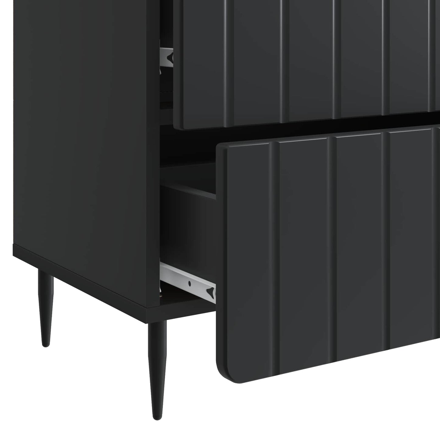 Armadio da Notte Nero 62 x 34,5 x 49,5 cm Legno ingegnerizzato