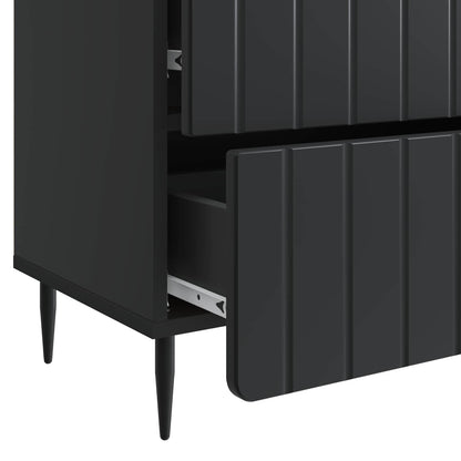 Armadio da Notte Nero 62 x 34,5 x 49,5 cm Legno ingegnerizzato