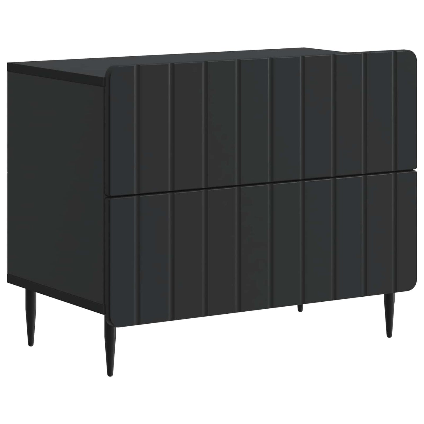 Armadio da Notte Nero 62 x 34,5 x 49,5 cm Legno ingegnerizzato