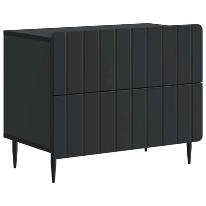 Armadio da Notte Nero 62 x 34,5 x 49,5 cm Legno ingegnerizzato