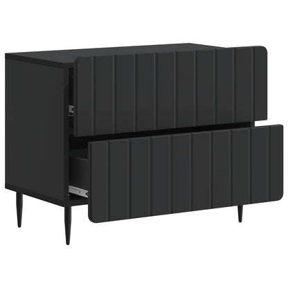 Armadio da Notte Nero 62 x 34,5 x 49,5 cm Legno ingegnerizzato