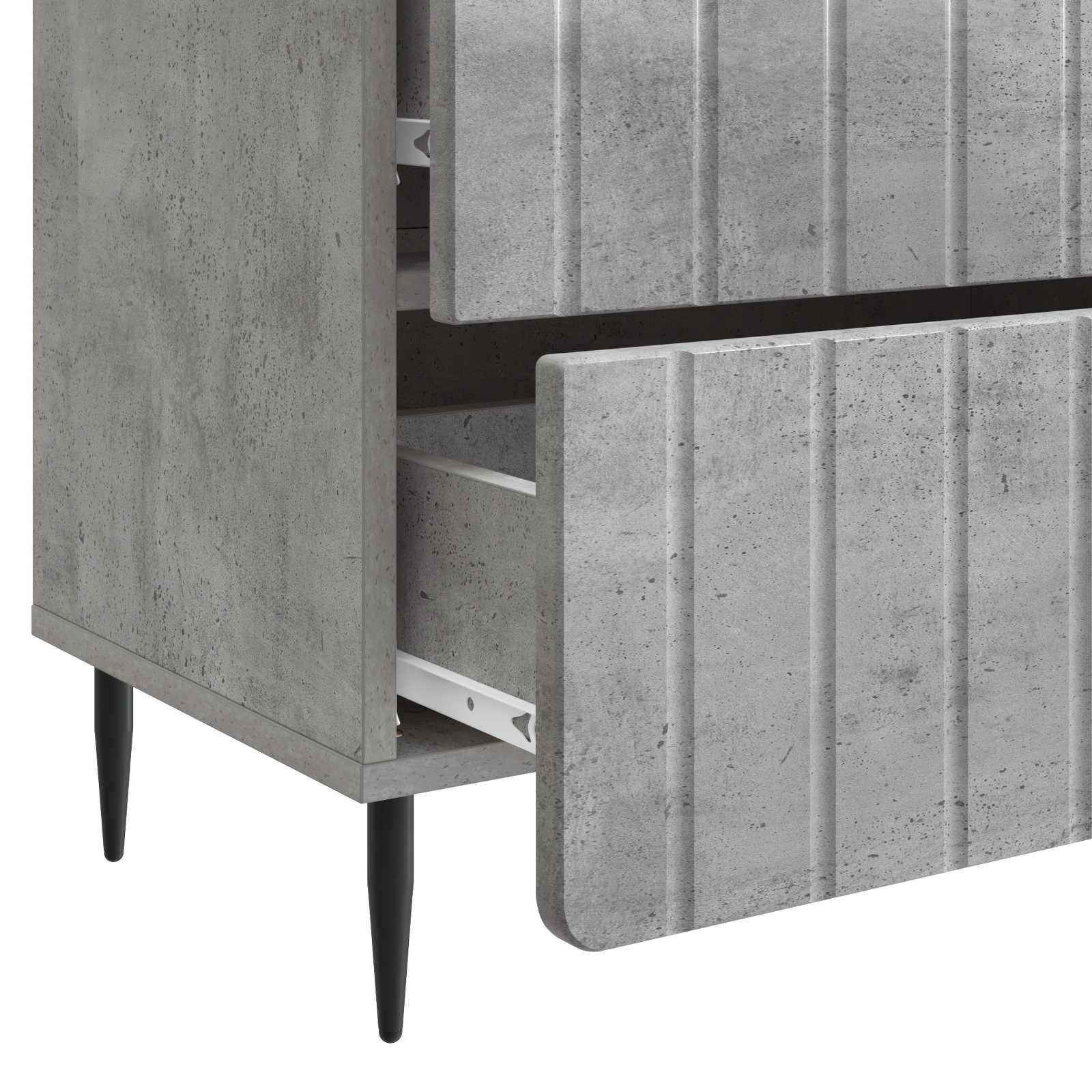 Armadio da Notte Grigio Cemento 62 x 34,5 x 49,5 cm | homemem39