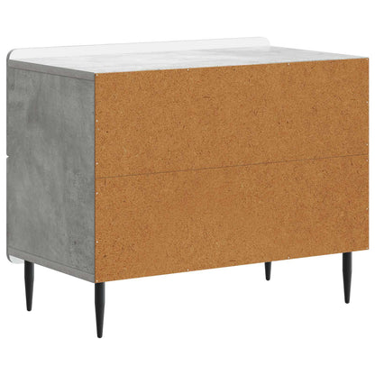 Armadio da Notte Grigio Cemento 62 x 34,5 x 49,5 cm | homemem39