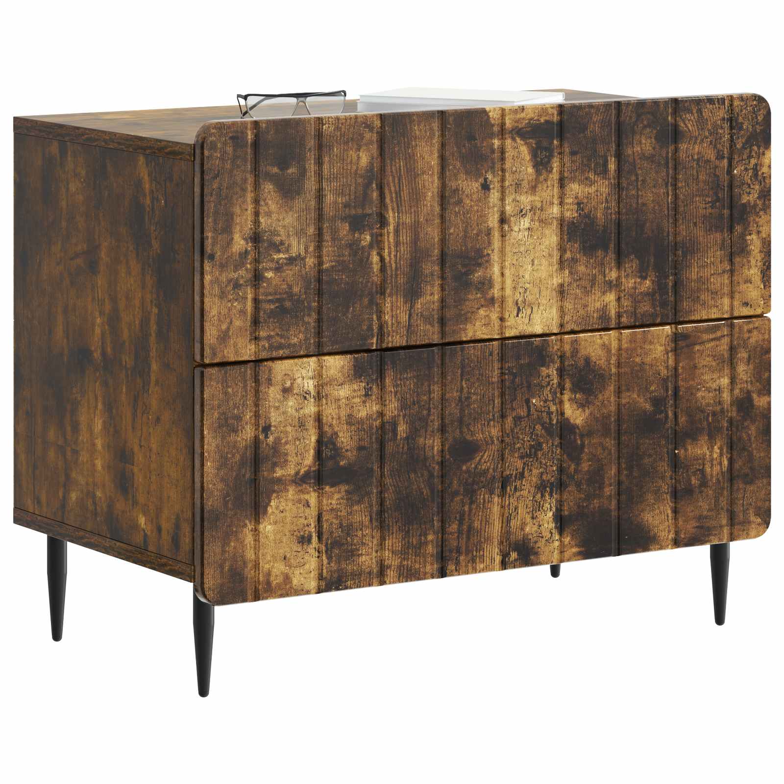 Armadio da Notte Rovere Fumo 62 x 34,5 x 49,5 cm | homemem39