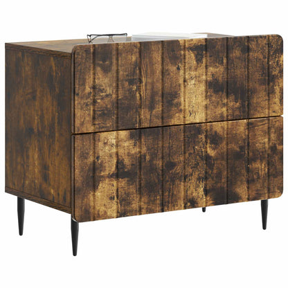 Armadio da Notte Rovere Fumo 62 x 34,5 x 49,5 cm | homemem39