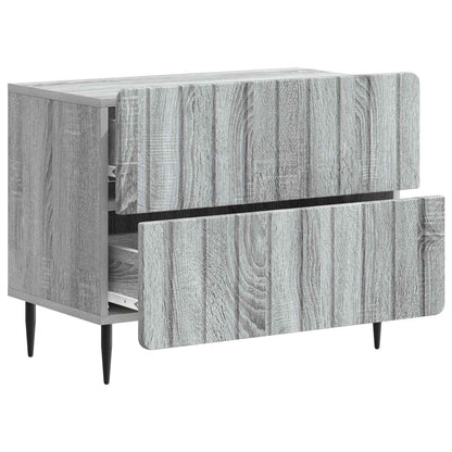 Armadio da Notte con cassetto Grigio Sonoma 62 x 34,5 x 49,5 cm | homemem39