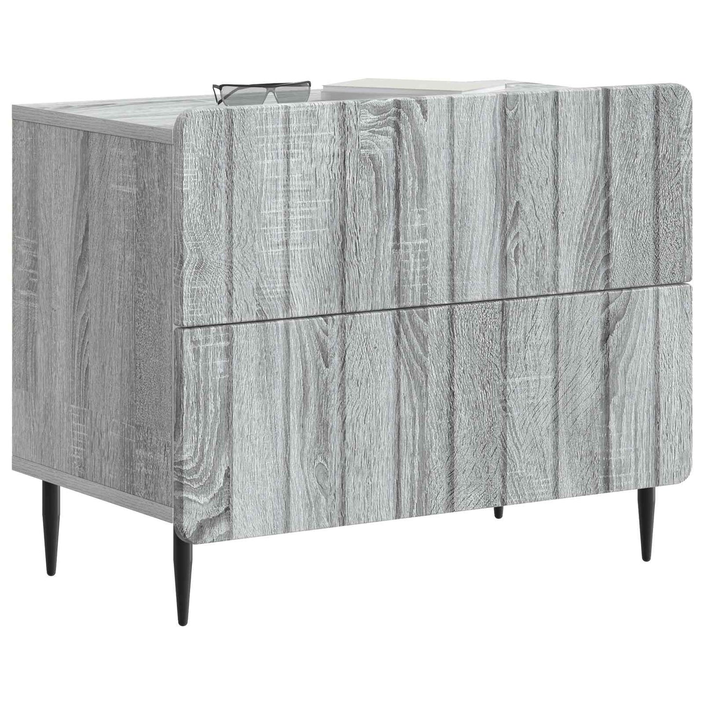 Armadio da Notte con cassetto Grigio Sonoma 62 x 34,5 x 49,5 cm