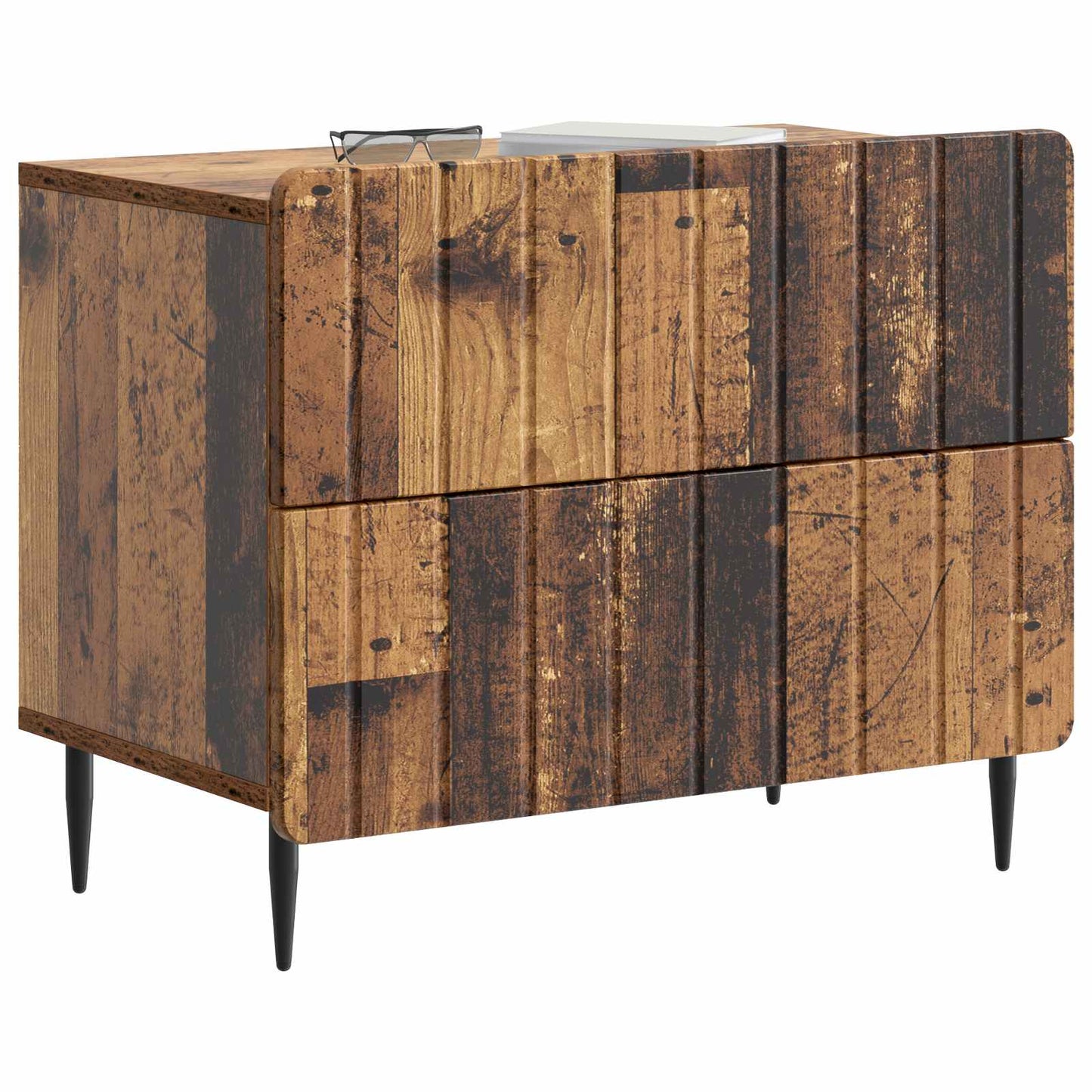 Armadio da Notte con cassetto Legno antico 62 x 34,5 x 49,5 cm