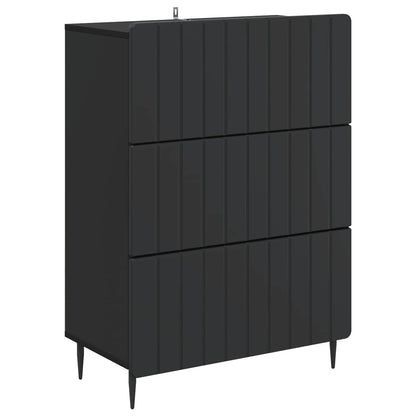Mobile con Cassetti Nero 66 x 34,5 x 92 cm Legno ingegnerizzato | homemem39