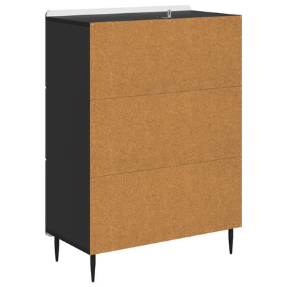 Mobile con Cassetti Nero 66 x 34,5 x 92 cm Legno ingegnerizzato | homemem39