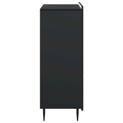 Mobile con Cassetti Nero 66 x 34,5 x 92 cm Legno ingegnerizzato
