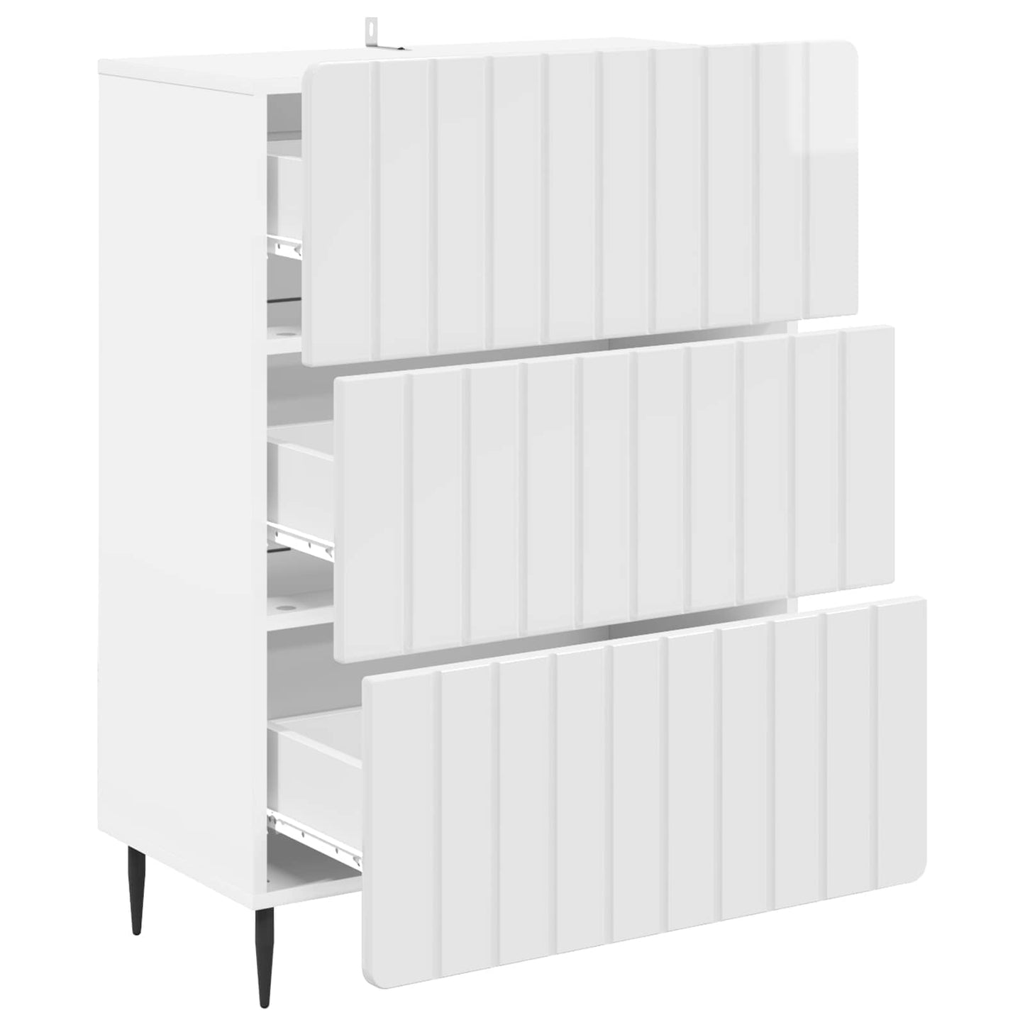 Mobile con Cassetti Bianco Lucido 66 x 34,5 x 92 cm