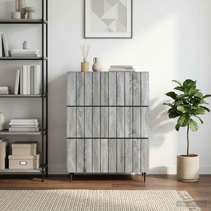 Mobile con Cassetti Grigio Sonoma 66 x 34,5 x 92 cm
