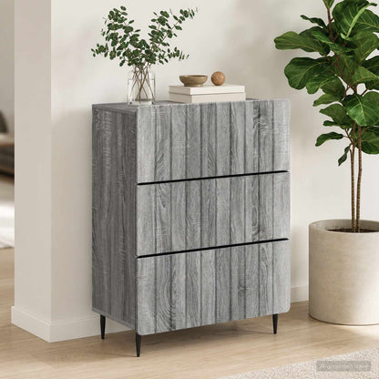 Mobile con Cassetti Grigio Sonoma 66 x 34,5 x 92 cm