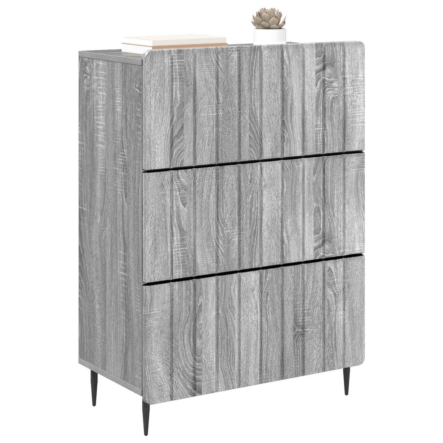 Mobile con Cassetti Grigio Sonoma 66 x 34,5 x 92 cm