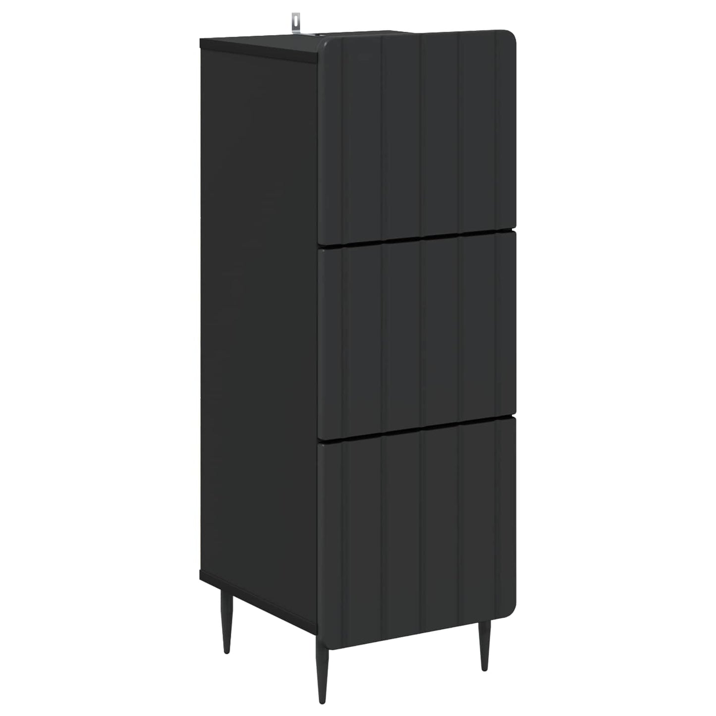 Mobile con Cassetti Nero 33 x 34,5 x 92 cm Legno ingegnerizzato