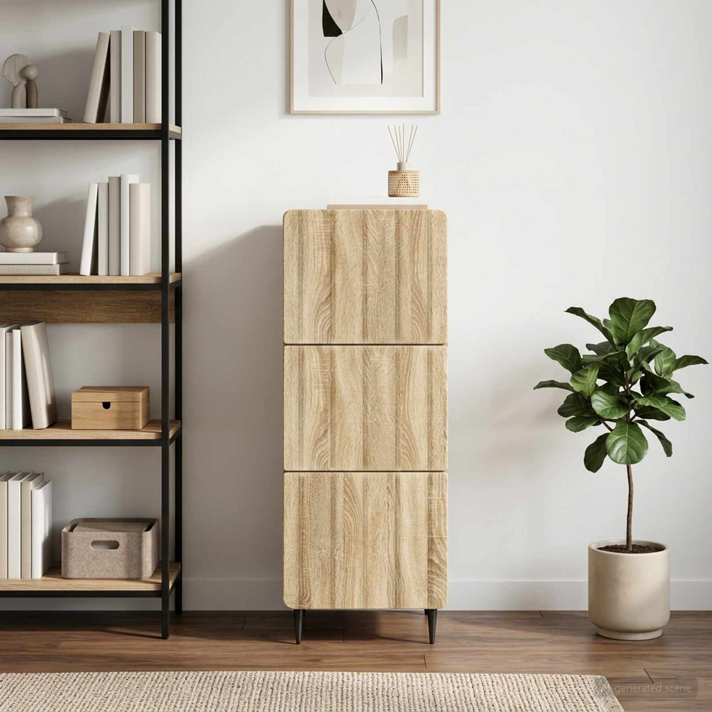 Mobile con Cassetti Rovere Sonoma 33 x 34,5 x 92 cm