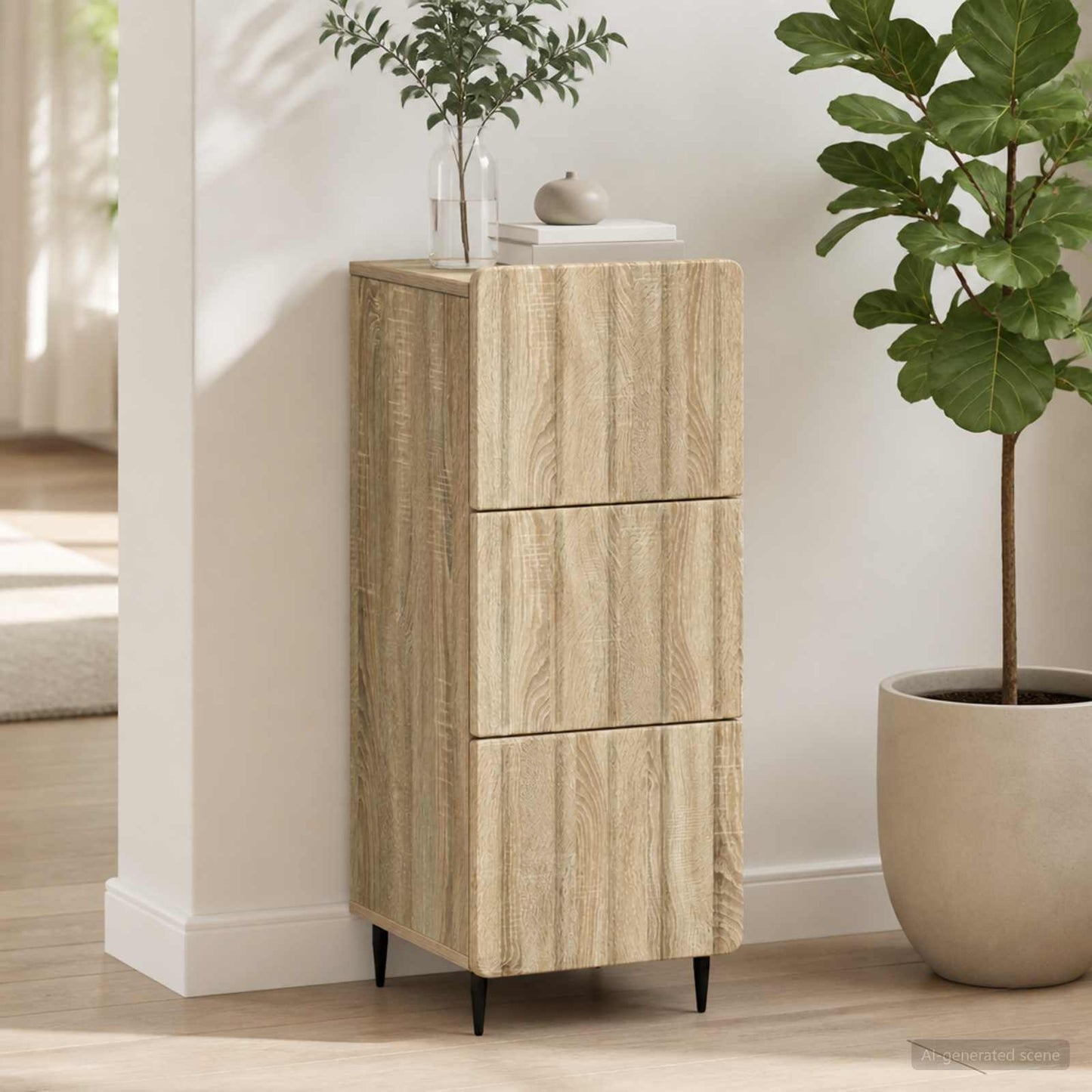 Mobile con Cassetti Rovere Sonoma 33 x 34,5 x 92 cm