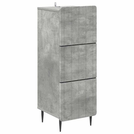 Mobile con Cassetti Grigio Cemento 33 x 34,5 x 92 cm