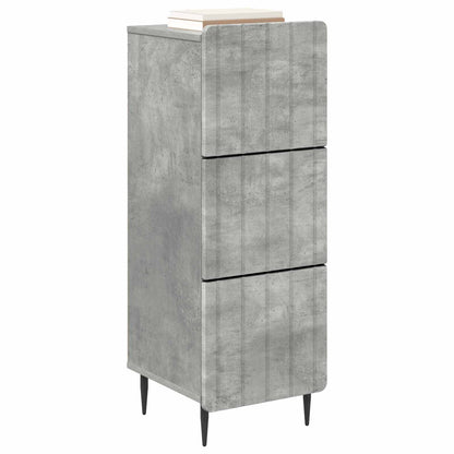 Mobile con Cassetti Grigio Cemento 33 x 34,5 x 92 cm