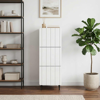 Mobile con Cassetti Bianco Lucido 33 x 34,5 x 92 cm
