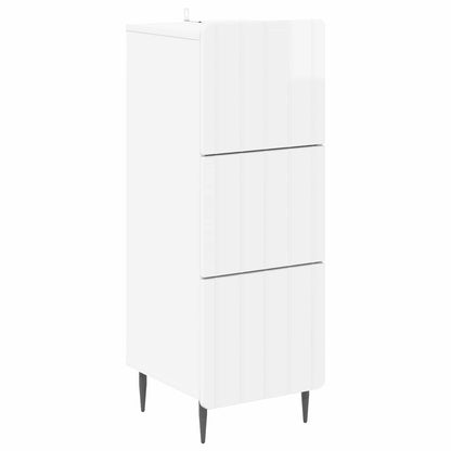 Mobile con Cassetti Bianco Lucido 33 x 34,5 x 92 cm | homemem39