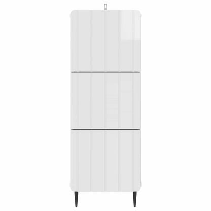 Mobile con Cassetti Bianco Lucido 33 x 34,5 x 92 cm | homemem39