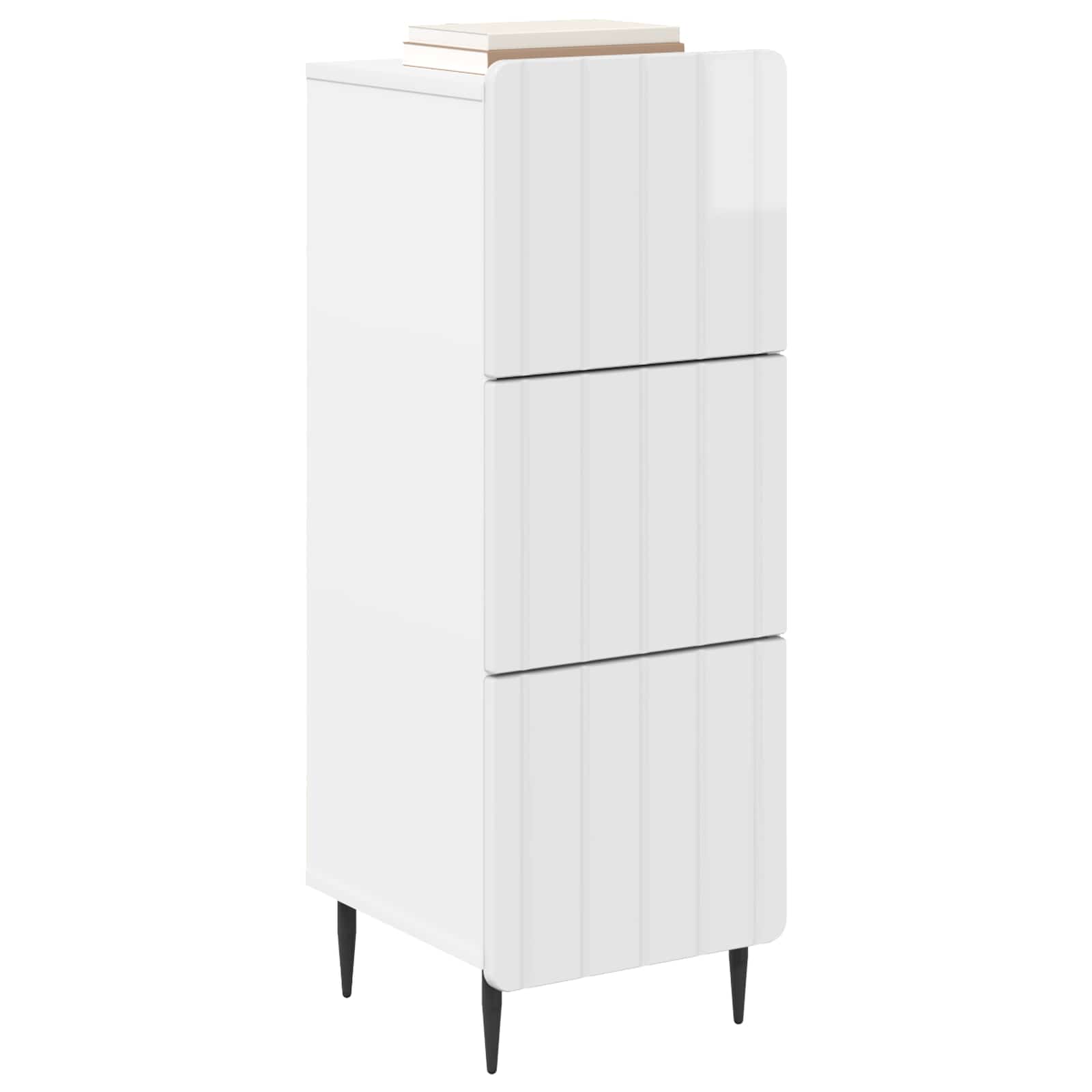 Mobile con Cassetti Bianco Lucido 33 x 34,5 x 92 cm | homemem39