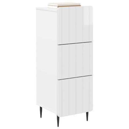 Mobile con Cassetti Bianco Lucido 33 x 34,5 x 92 cm | homemem39