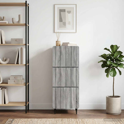 Mobile con Cassetti Grigio Sonoma 33 x 34,5 x 92 cm
