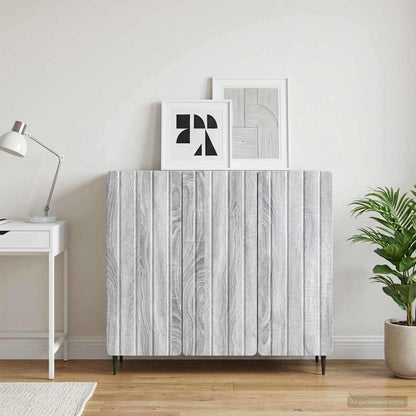 Credenza Grigio Sonoma 89 x 34,5 x 82 cm Legno ingegnerizzato | homemem39